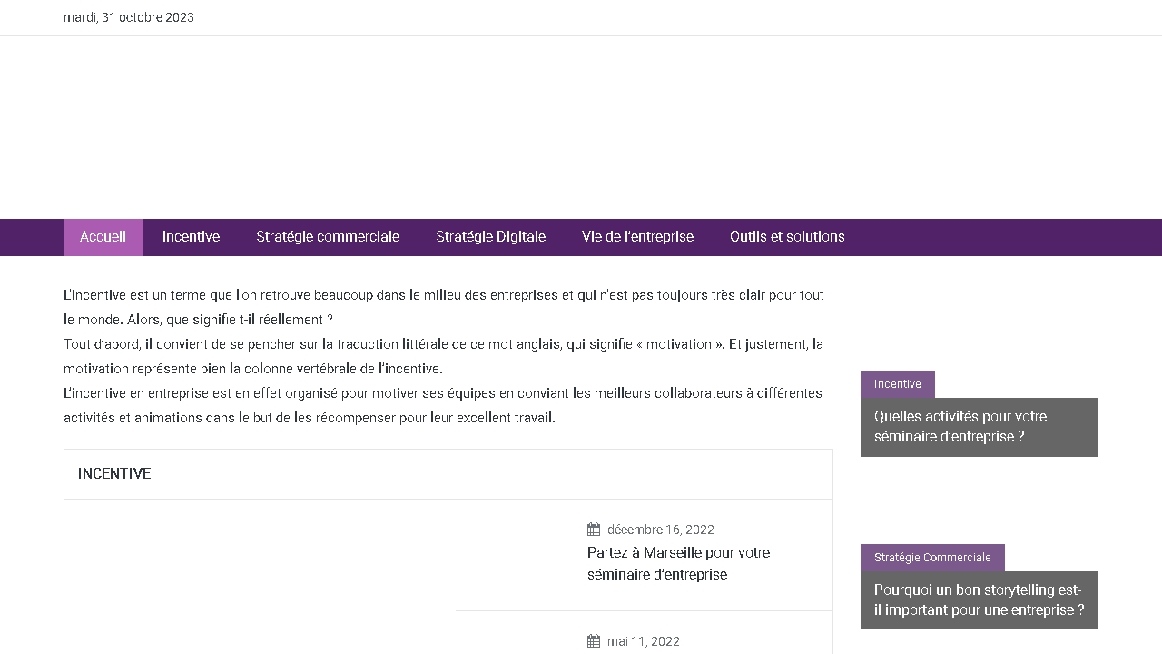 Capture d'écran de http://www.incentive-entreprise.com/